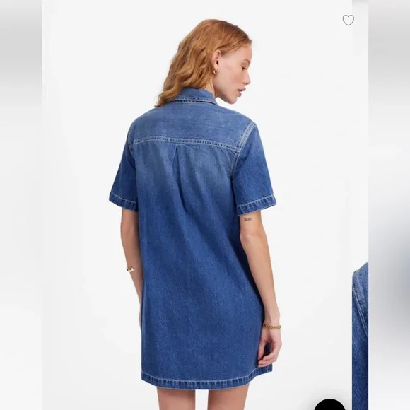 Madewell Denim Boxy Shirtdress in Demarco Wash size small - Picture 2 of 12